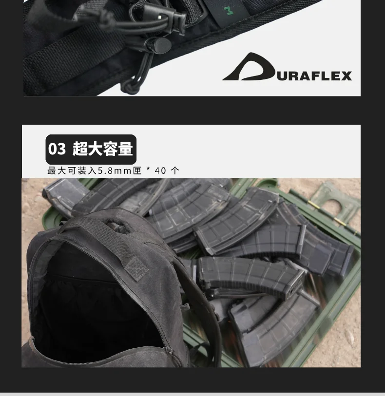 Compact Black Tactical Pouch - JK-021 view 5